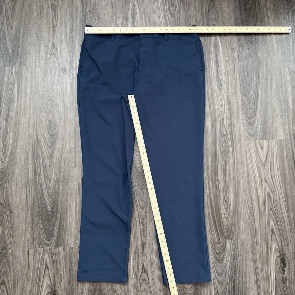 Banana Republic Men's Navy Blue Traveler Pants golf 38x30.5(tag32)100% Polyester